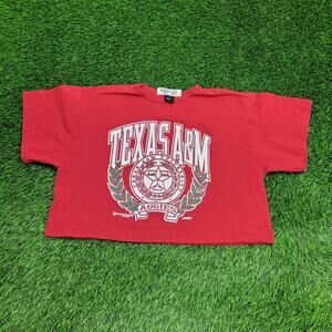 Vintage 1999 Texas A&M Aggies Crop-Top Shirt Women 2XL 24x18